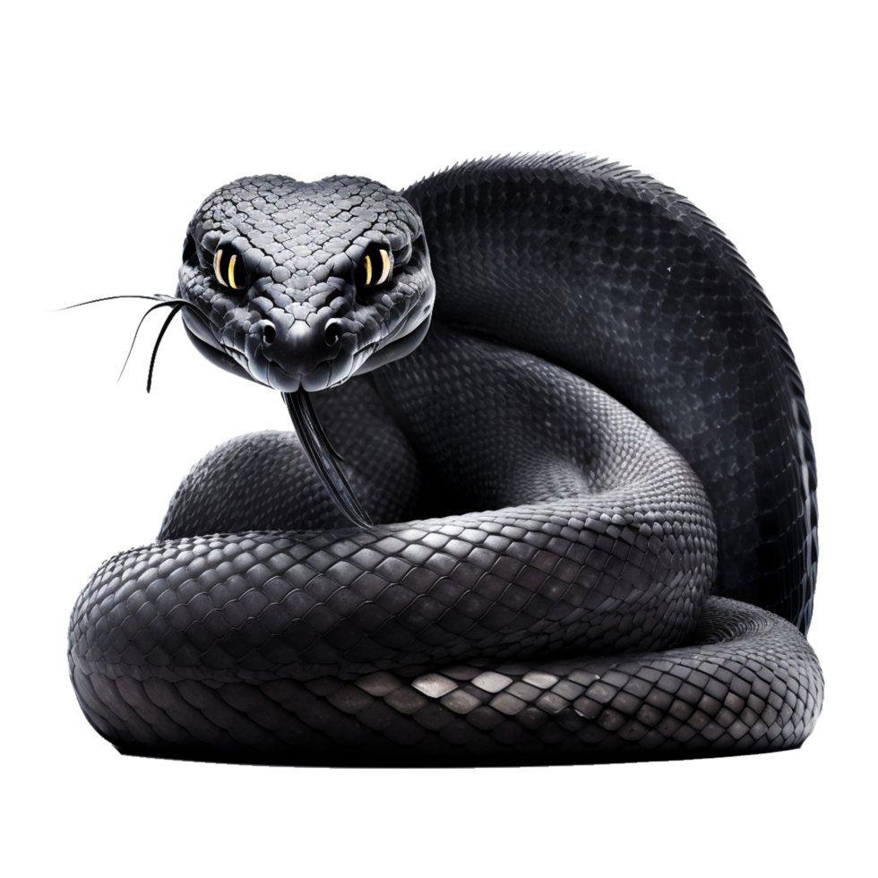 AI generative black cobra png