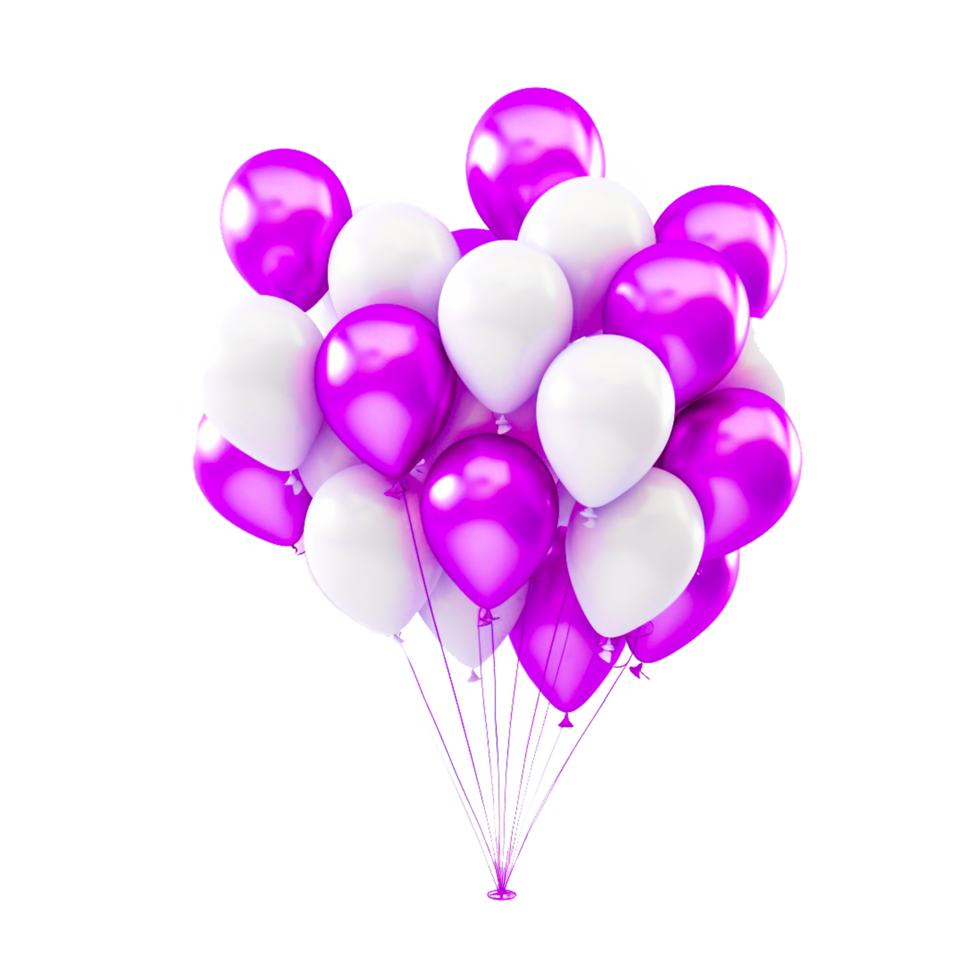 ai generativo púrpura y blanco globos ilustración png