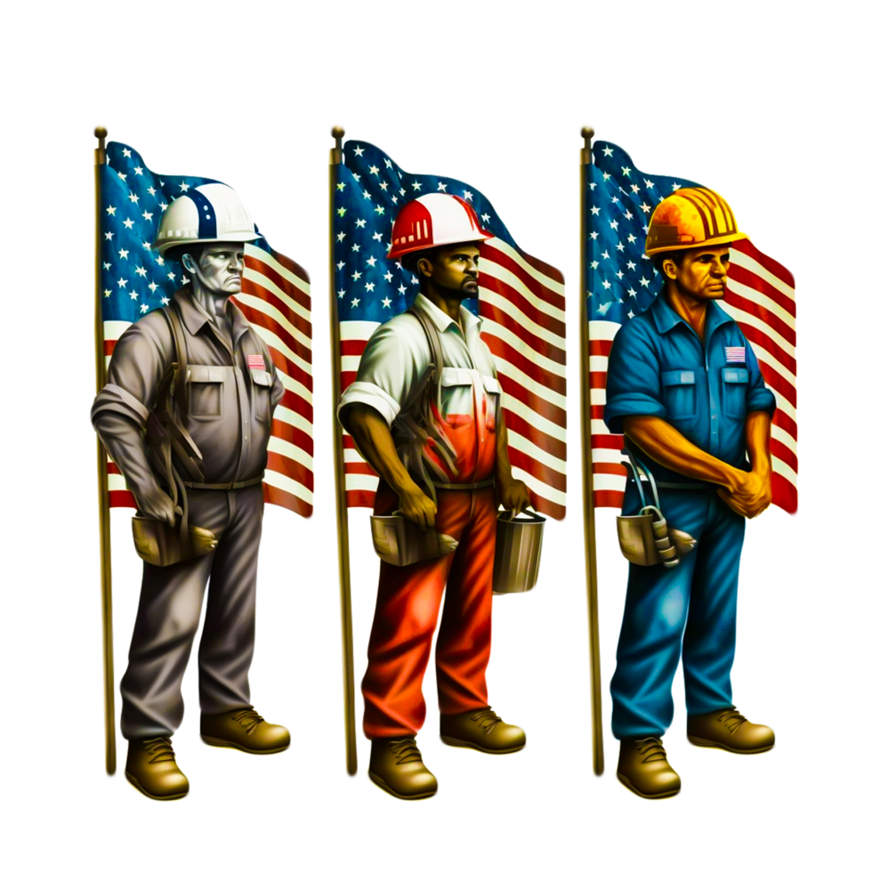British laborer with flag png