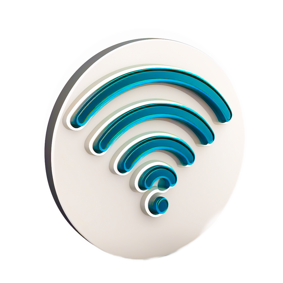 ai generativo Wifi icono en transparente antecedentes png