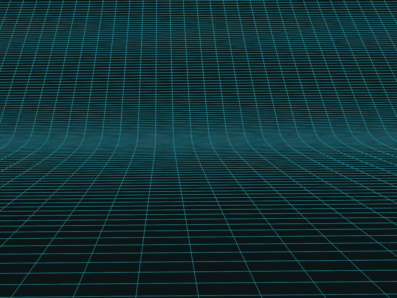 Abstract wireframe landscape background. Perspective grid. 3d illustration. Abstract wireframe landscape. Retro futuristic vector grid. Technology neon background. photo