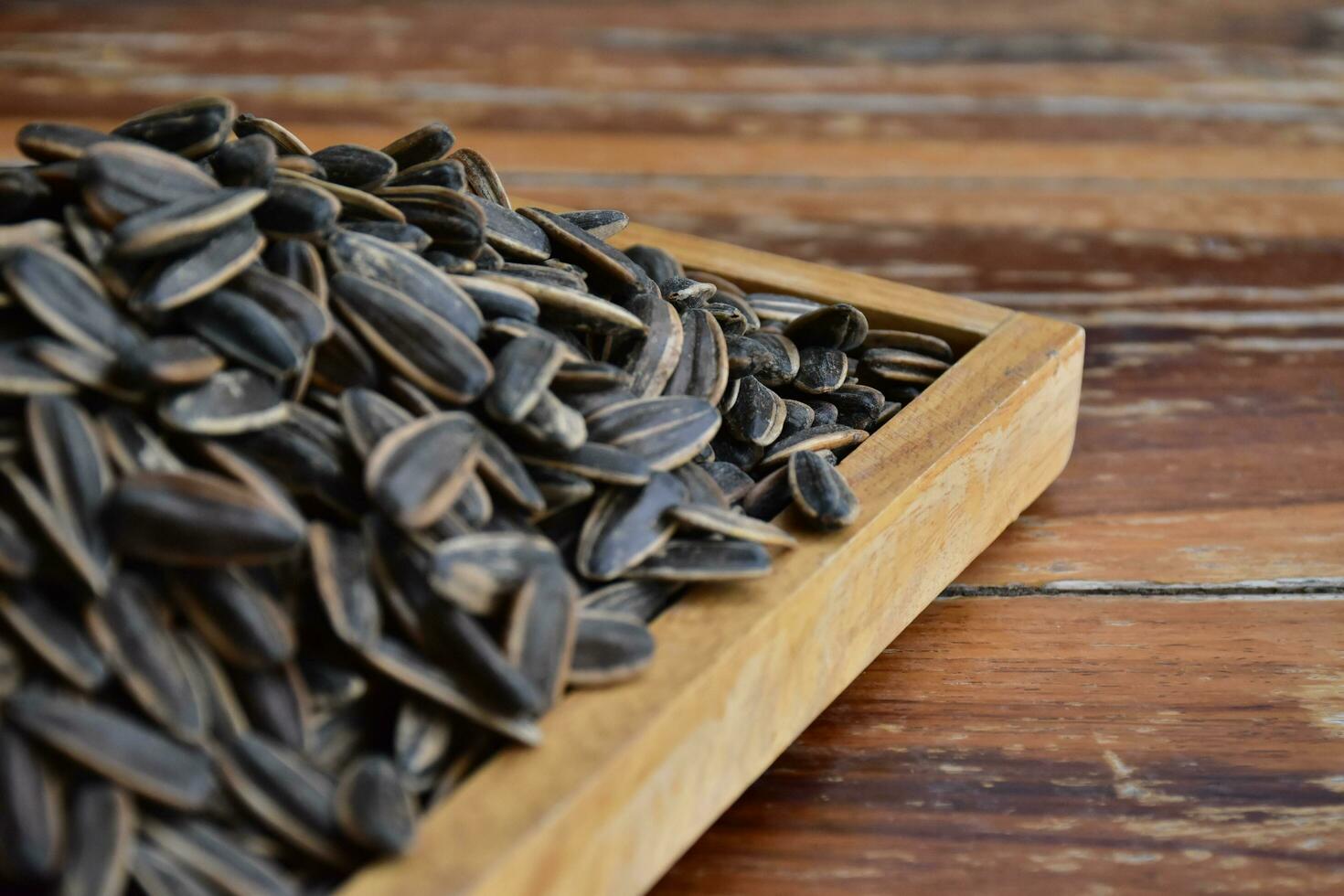 Sunflower seeds for eating as snack in freetimes. photo