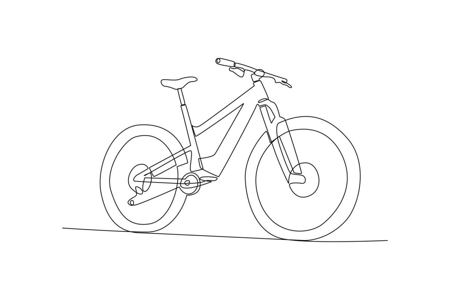 soltero uno línea dibujo mundo bicicleta día en junio 3. mundo bicicleta día concepto. continuo línea dibujar diseño gráfico vector ilustración.