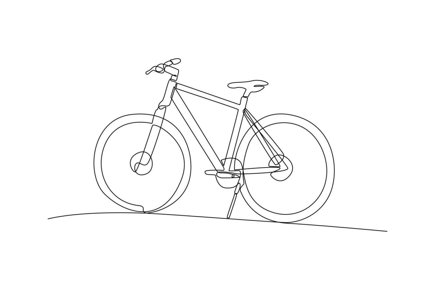 Single one line drawing World Bicycle Day on June 3. World bicycle day concept. Continuous line draw design graphic vector illustration.