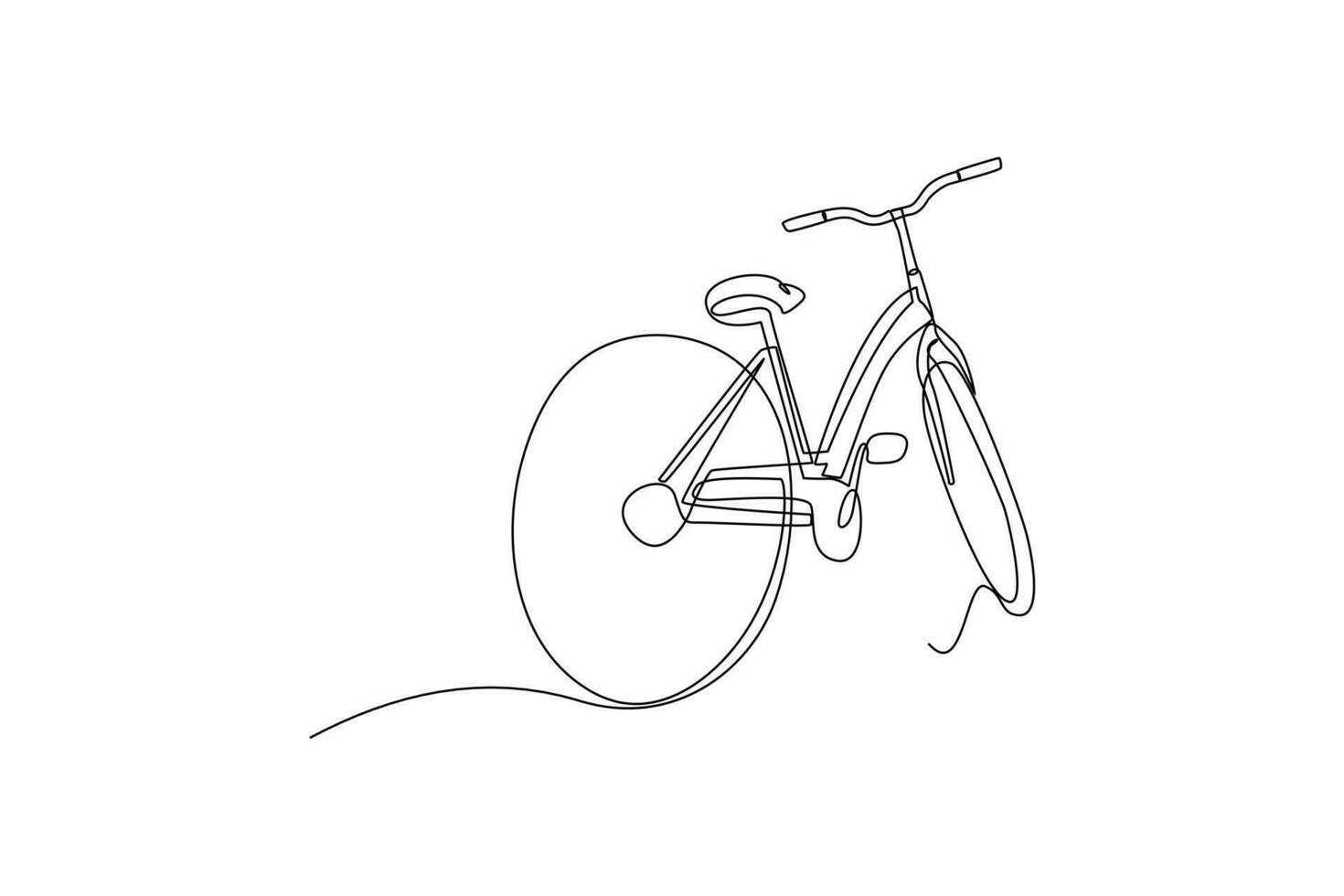 Single one line drawing World Bicycle Day on June 3. World bicycle day concept. Continuous line draw design graphic vector illustration.