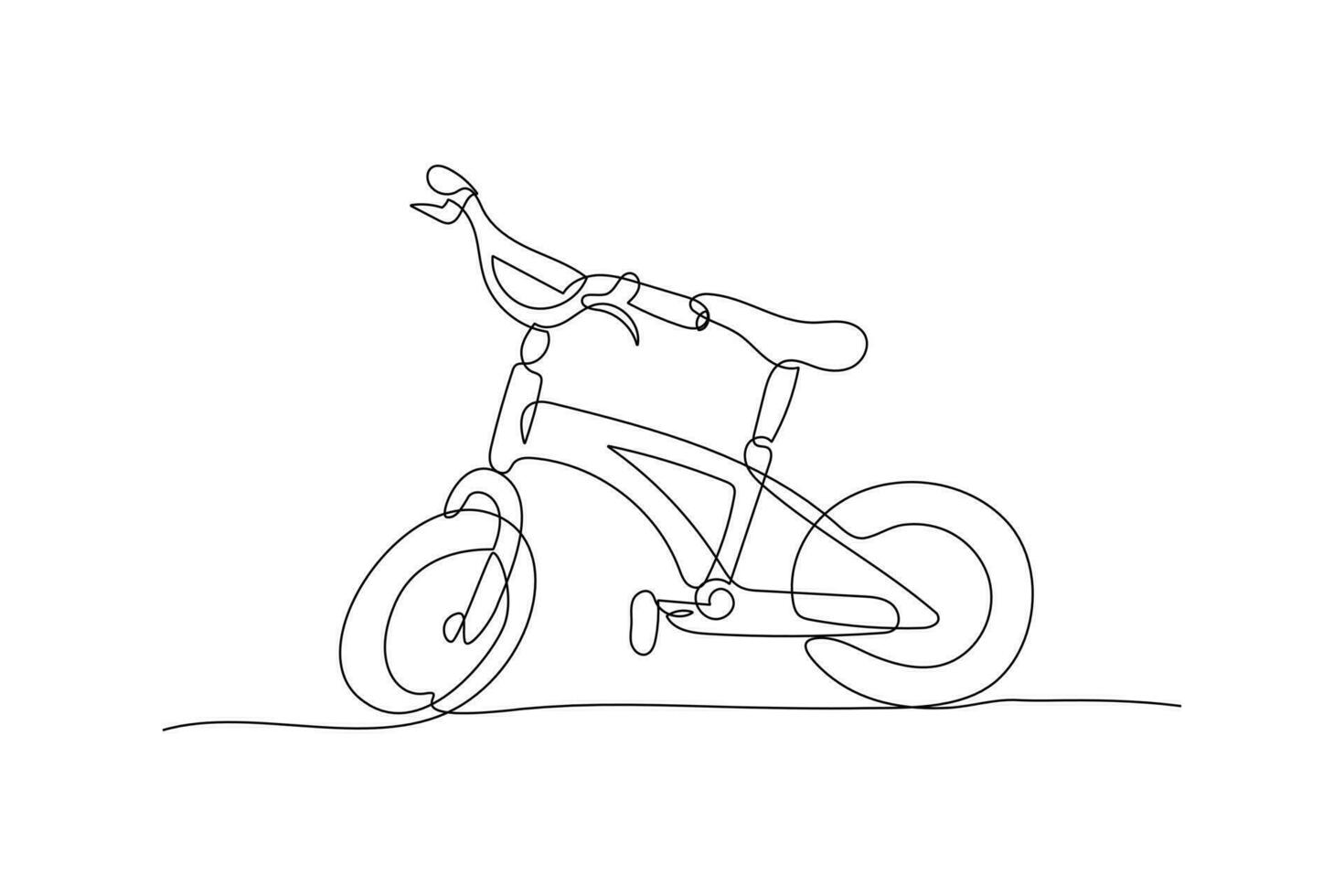 soltero uno línea dibujo mundo bicicleta día en junio 3. mundo bicicleta día concepto. continuo línea dibujar diseño gráfico vector ilustración.