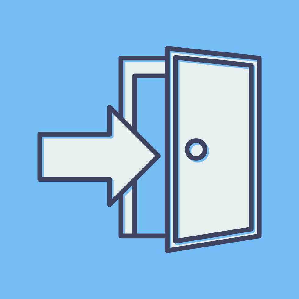 Exit Door Vector Icon