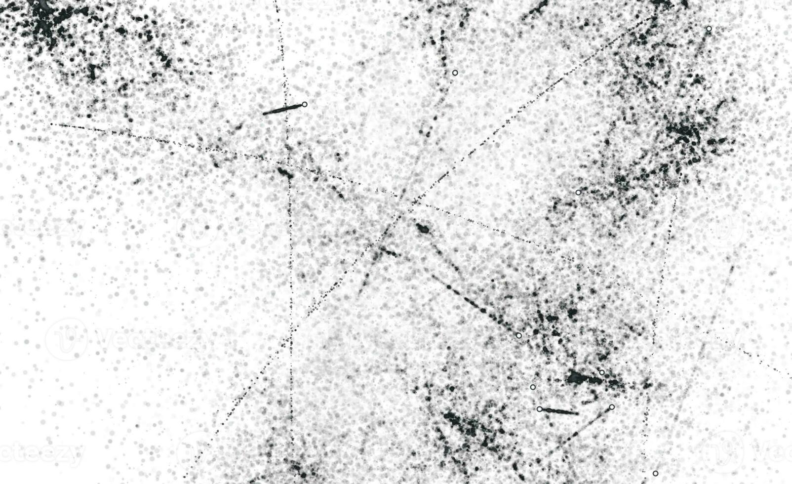 Grunge black and white pattern. Monochrome particles abstract texture. Background of cracks, scuffs, chips, stains, ink spots, lines. Dark design background surface. photo