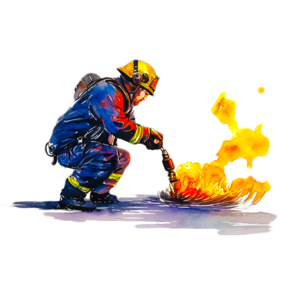 AI generative fire rescue png