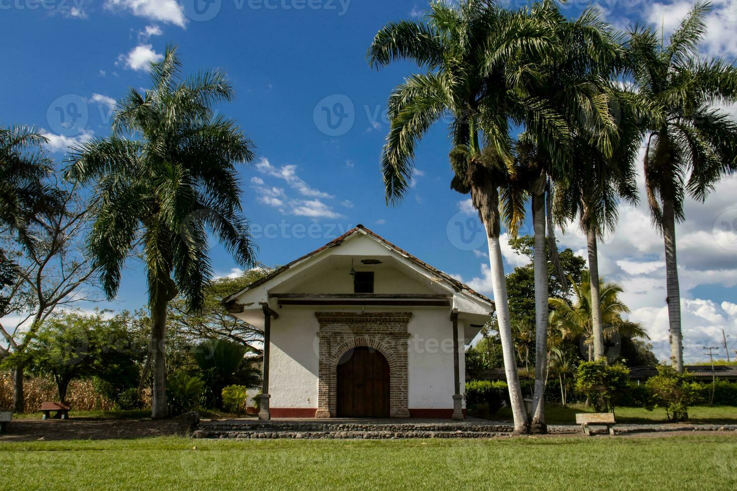 The historical colonial Chapel of Our Lady of Conception or El Overo Chapel one of the National Monuments of Colombia photo