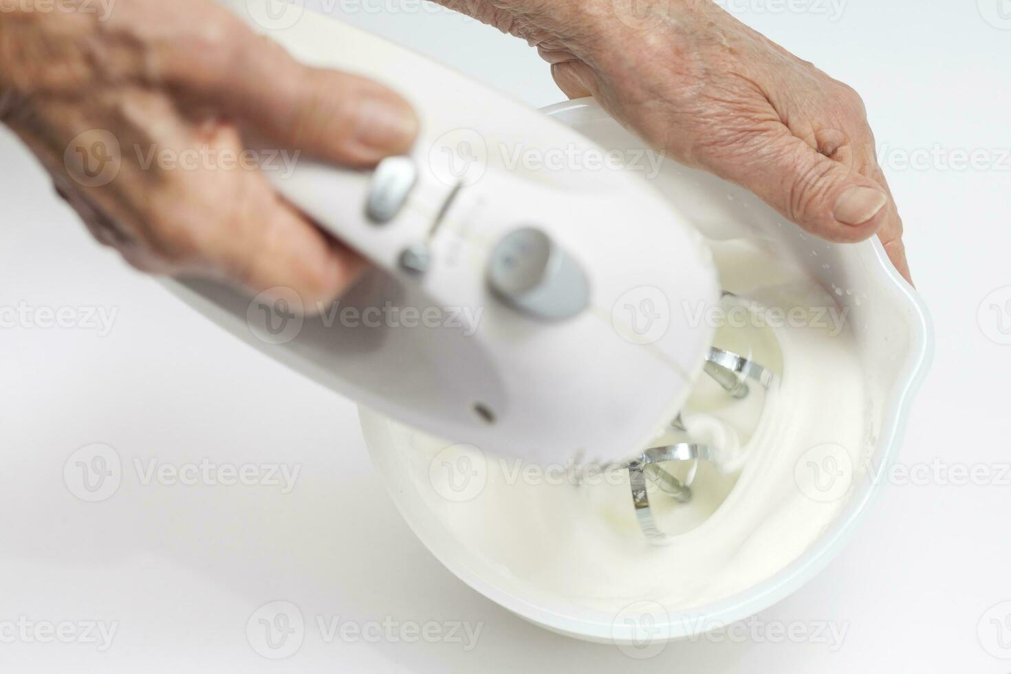 Whisking egg whites snow photo
