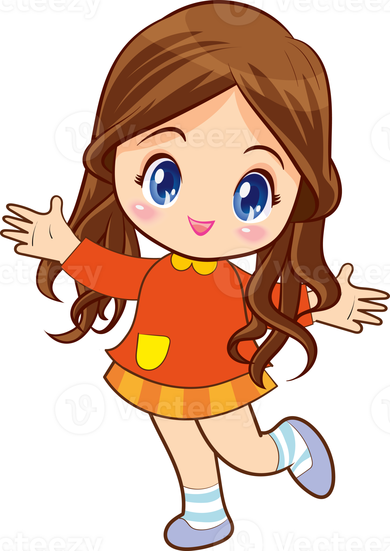 Cute Little Children Girl Or Kids Cartoon Character 23617400 PNG pinterest