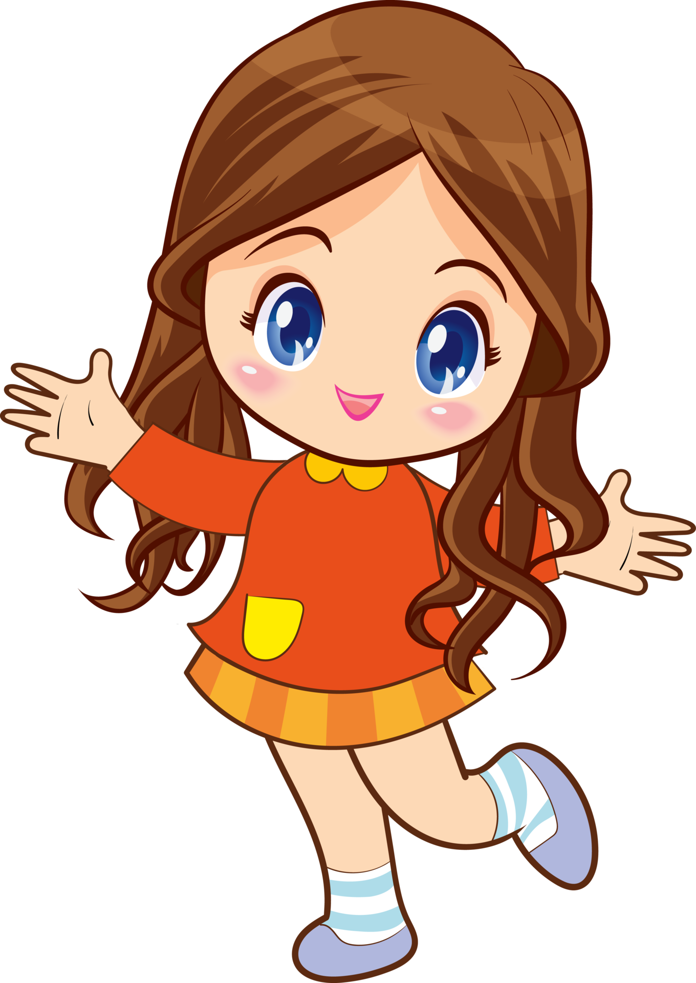 cute little children girl or kids cartoon character 23617400 PNG