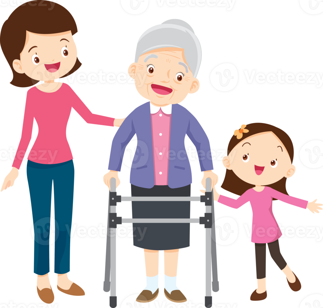 Grandparents,elderly people,grandfather and grandmother, characters in various activities png