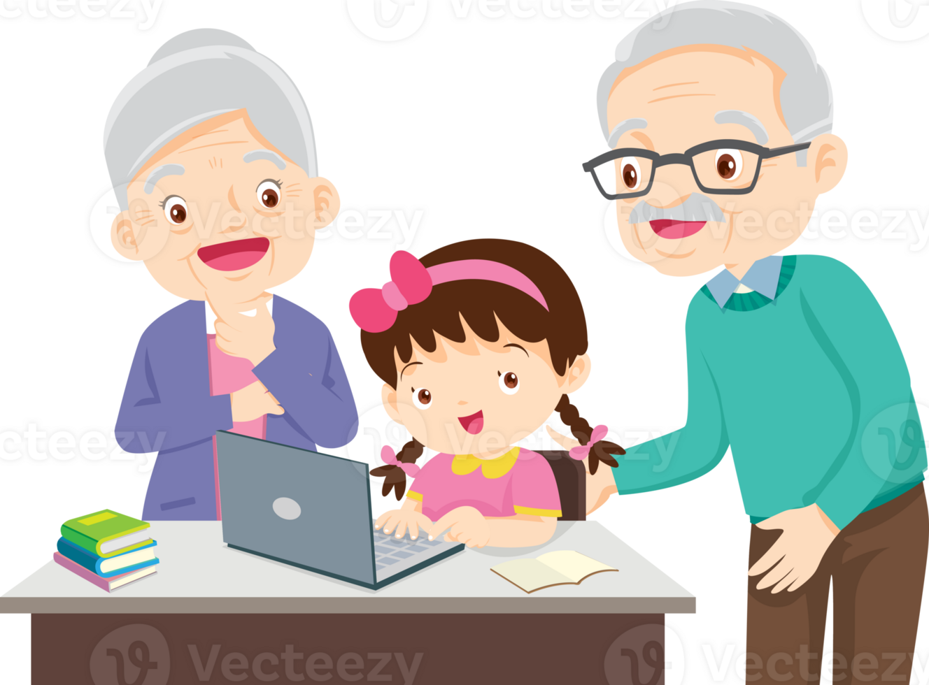 Grandparents,elderly people,grandfather and grandmother, characters in