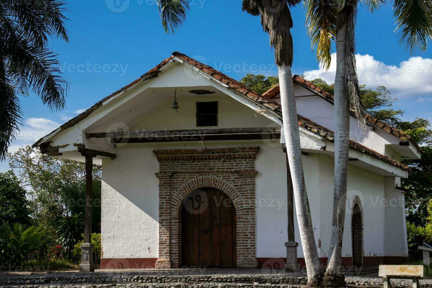 The historical colonial Chapel of Our Lady of Conception or El Overo Chapel one of the National Monuments of Colombia photo