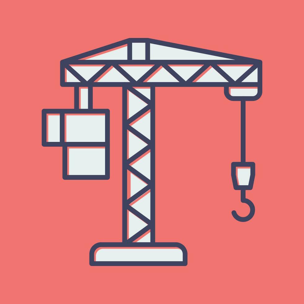 Crane Lifting Vector Icon