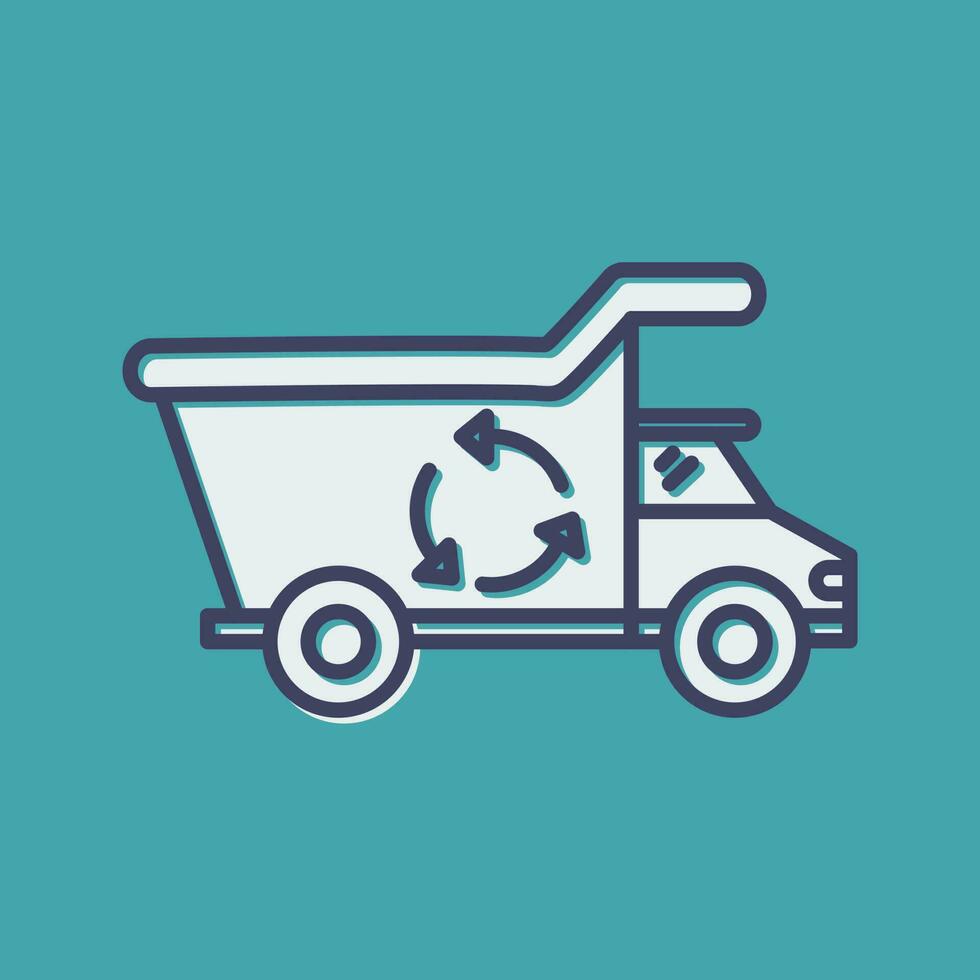 Recycling Truck Vector Icon