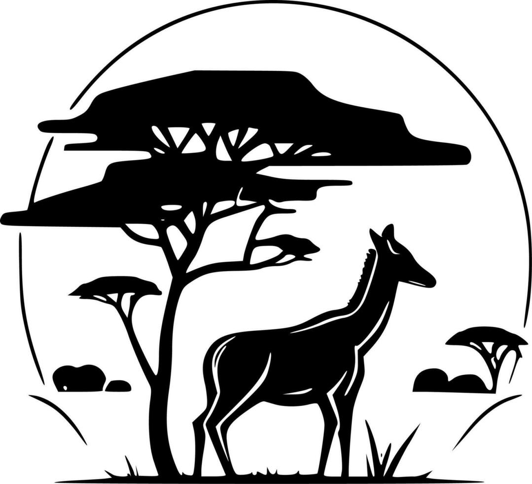 safari, minimalista y sencillo silueta - vector ilustración