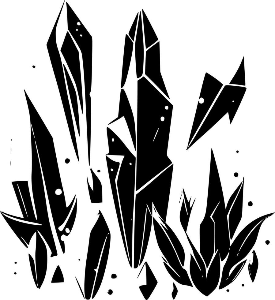 Crystals, Minimalist and Simple Silhouette - Vector illustration