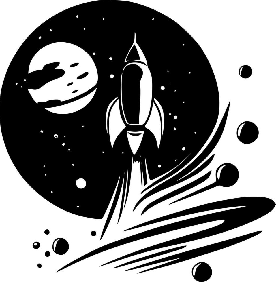 Space - Minimalist and Flat Logo - Vector illustration