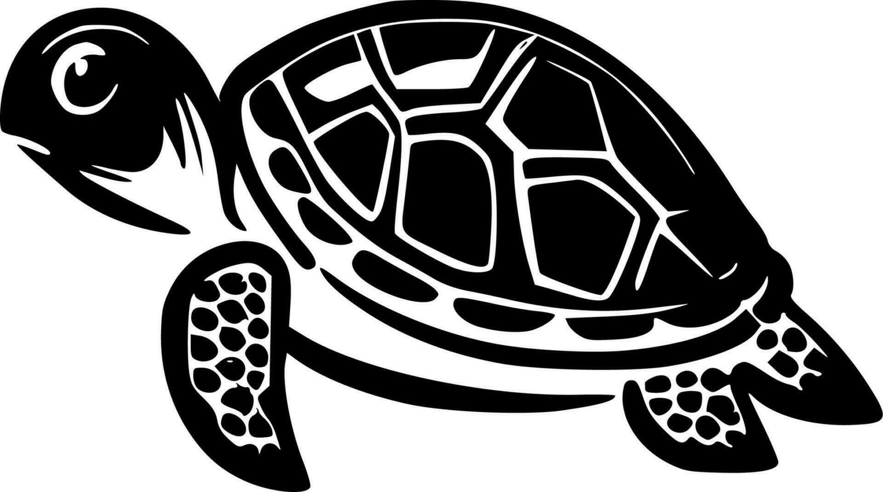 Turtle - Minimalist and Flat Logo - Vector illustration