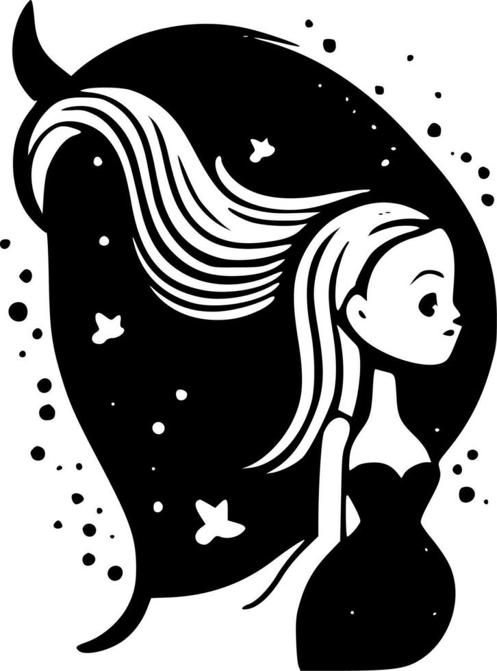 sirena - minimalista y plano logo - vector ilustración