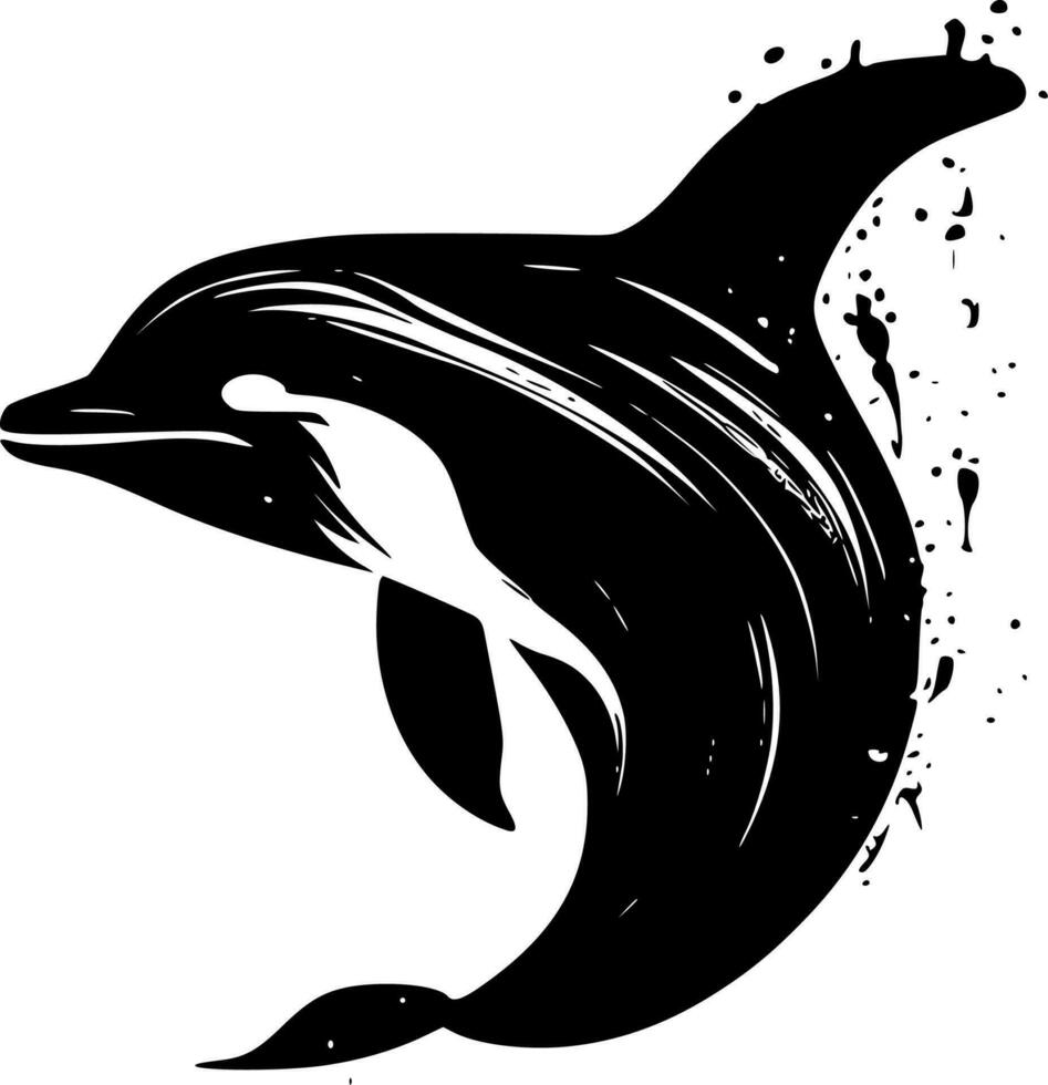 Dolphin - Minimalist and Flat Logo - Vector illustration