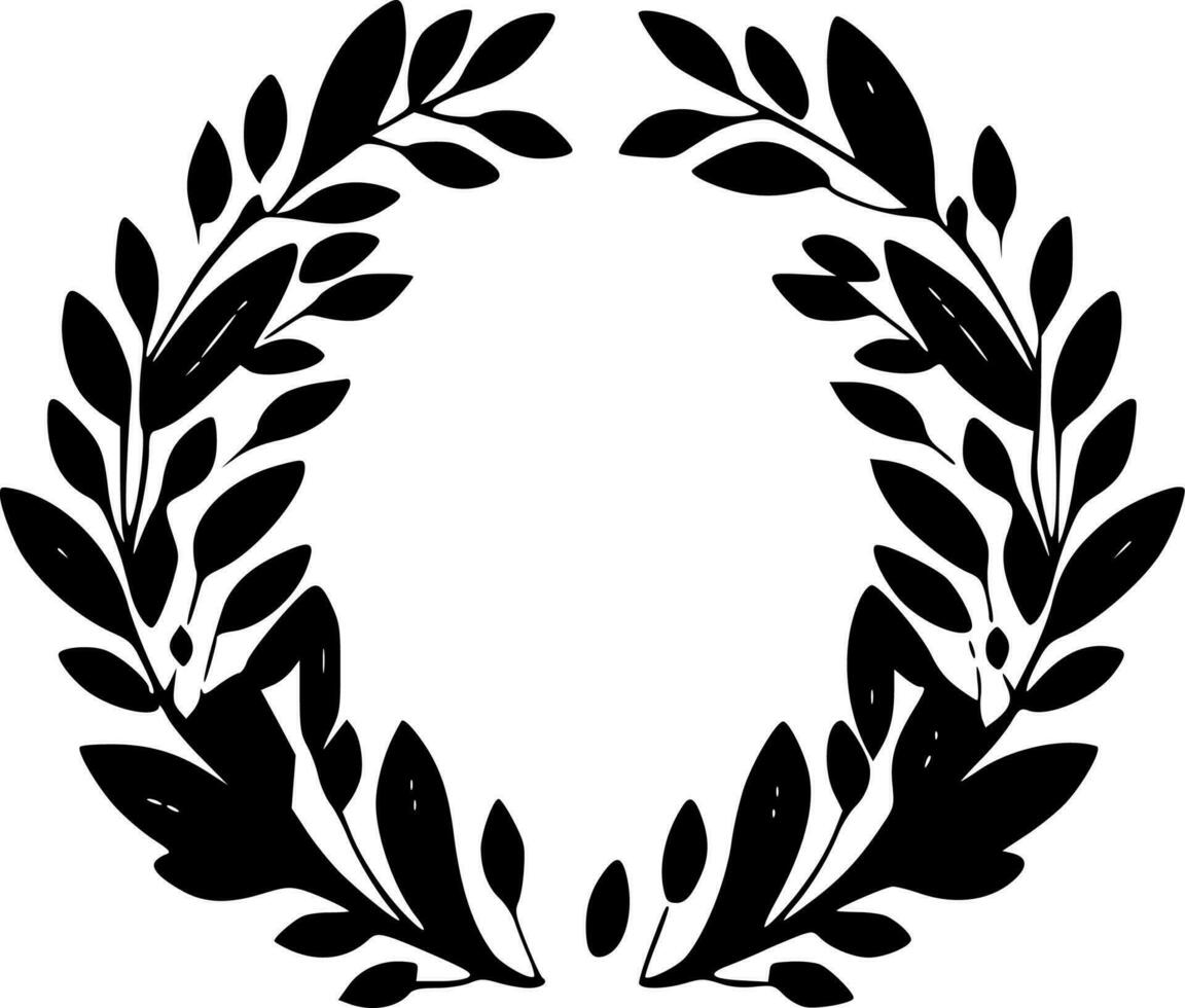 Wreath - Minimalist and Flat Logo - Vector illustration