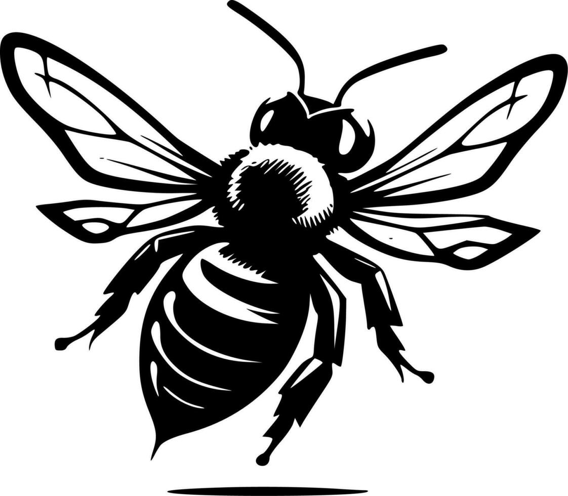 abeja, minimalista y sencillo silueta - vector ilustración