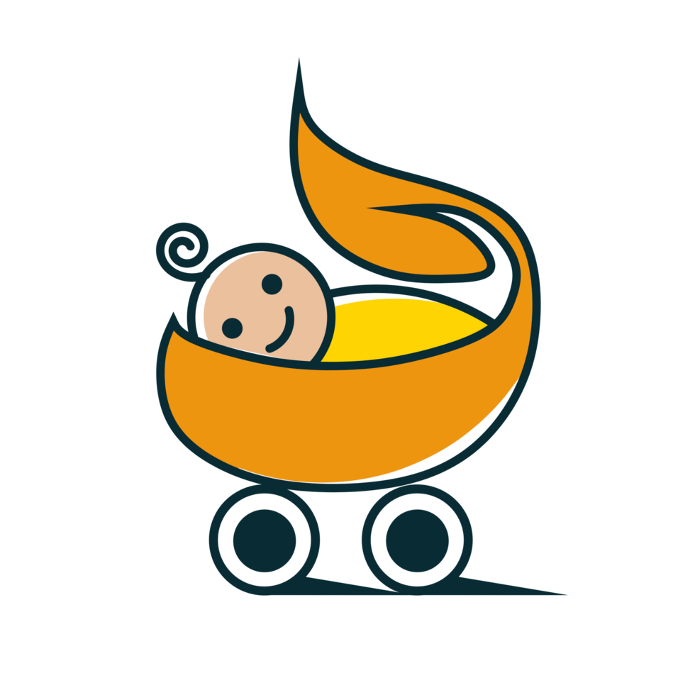 Baby in stroller icon png clipart free