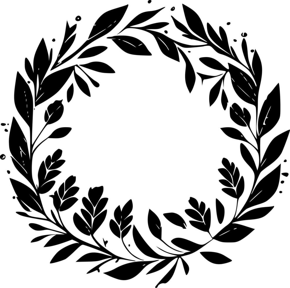 Wreath, Minimalist and Simple Silhouette - Vector illustration