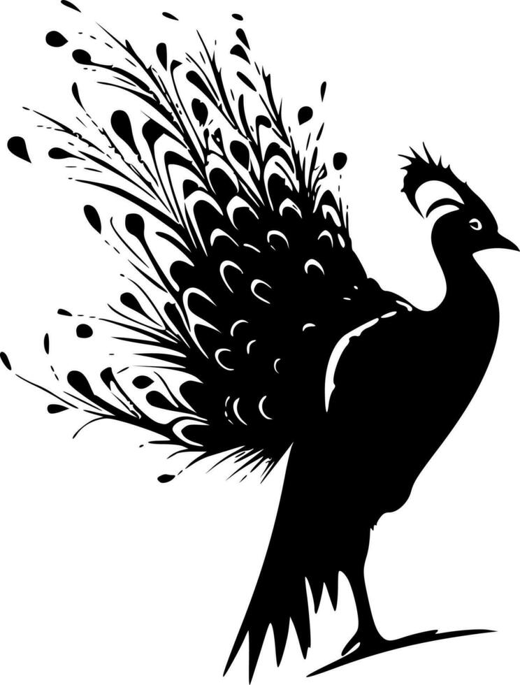 Peacock - High Quality Vector Logo - Vector illustration ideal for T-shirt graphic