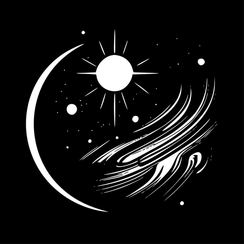 celestial - minimalista y plano logo - vector ilustración