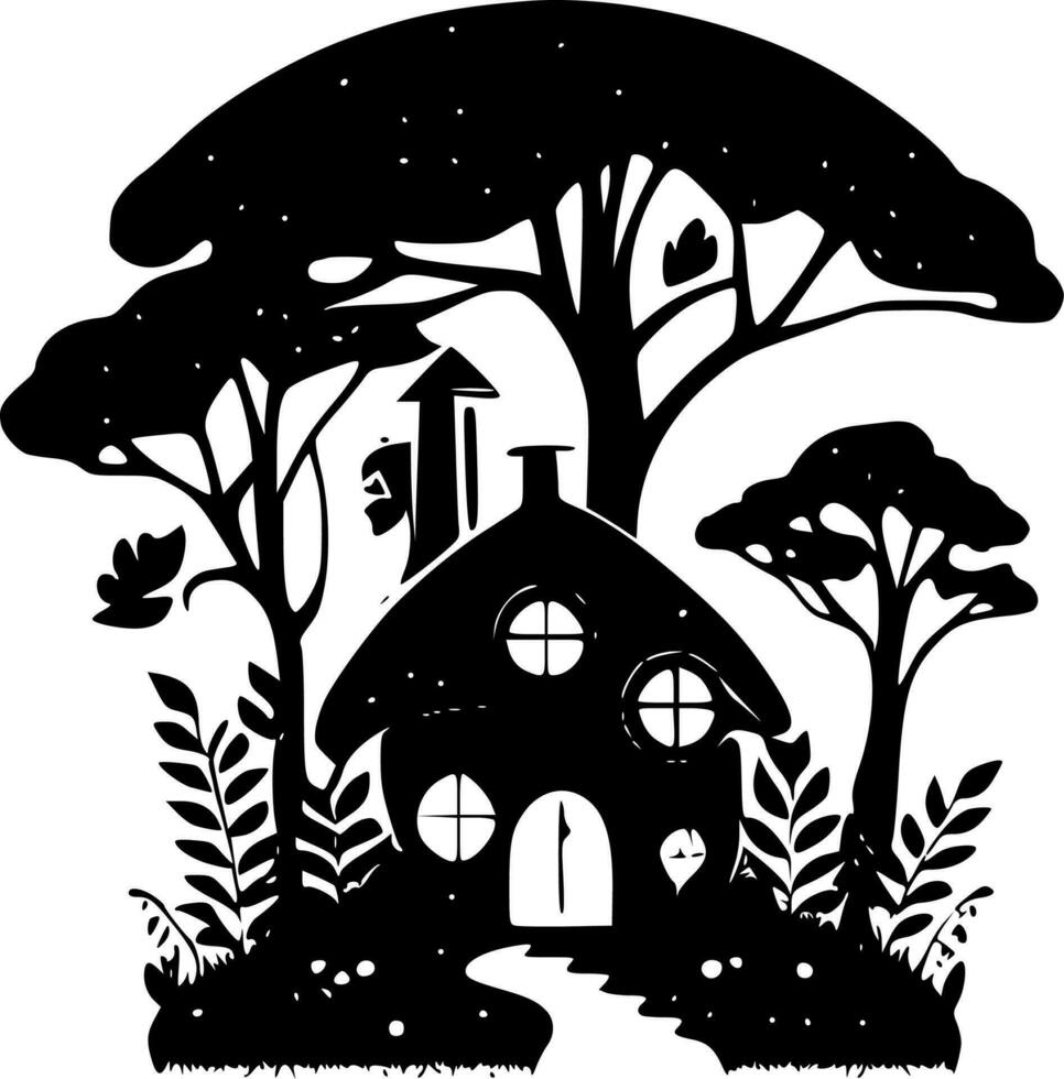 hada casa - minimalista y plano logo - vector ilustración