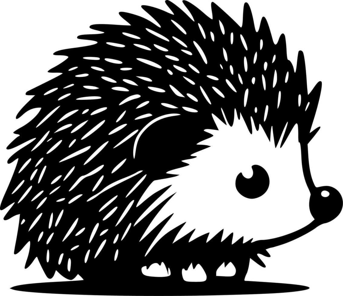 Hedgehog, Minimalist and Simple Silhouette - Vector illustration