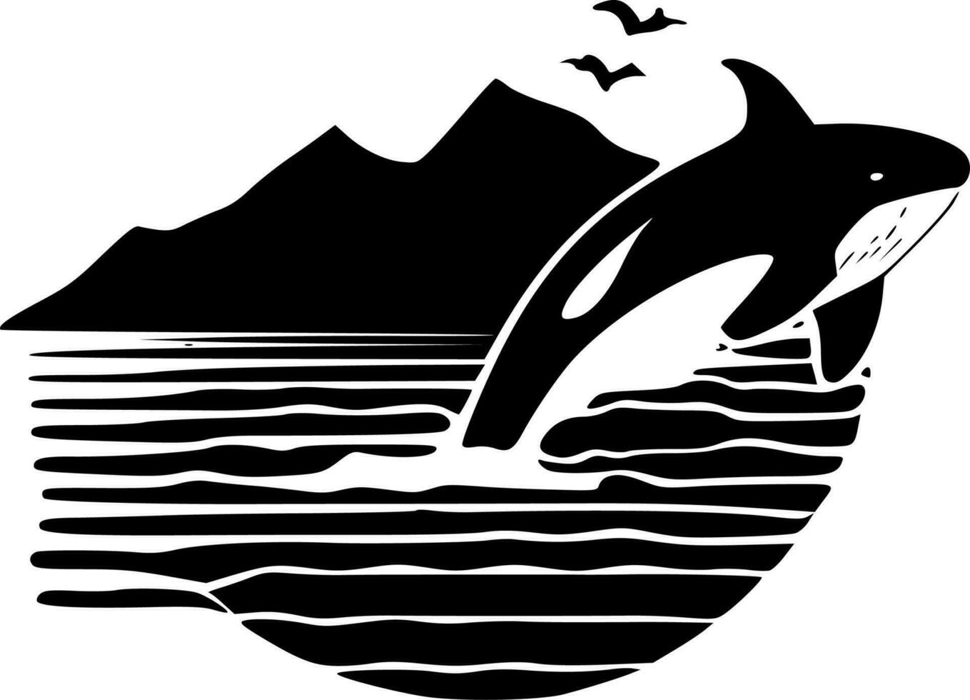 Ocean - Minimalist and Flat Logo - Vector illustration