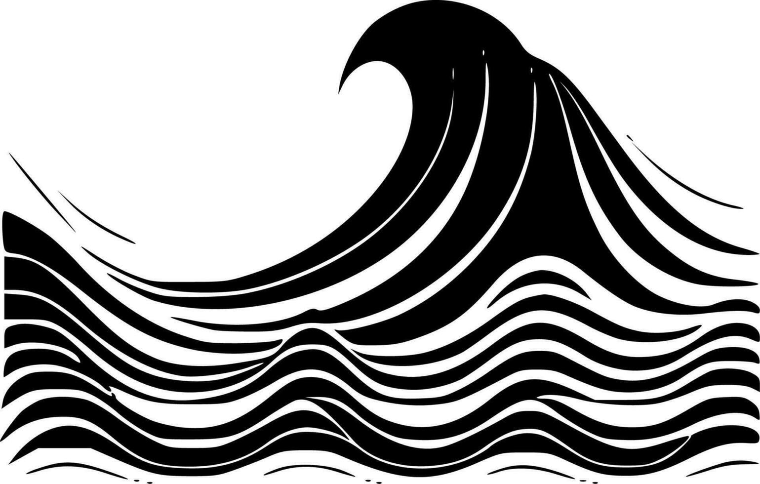 Waves - Minimalist and Flat Logo - Vector illustration