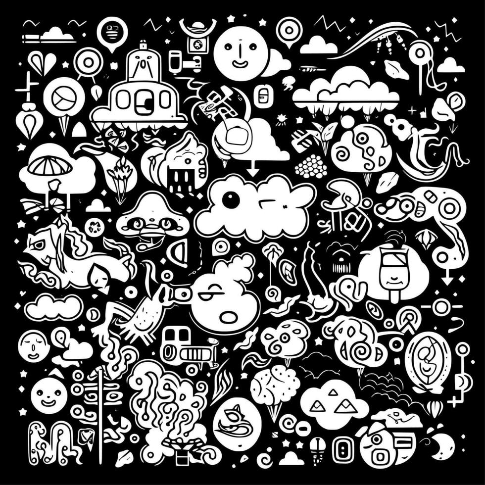 Background, Black and White Vector illustration