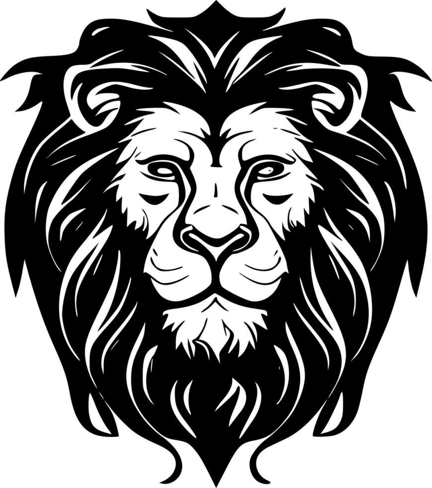 león - minimalista y plano logo - vector ilustración