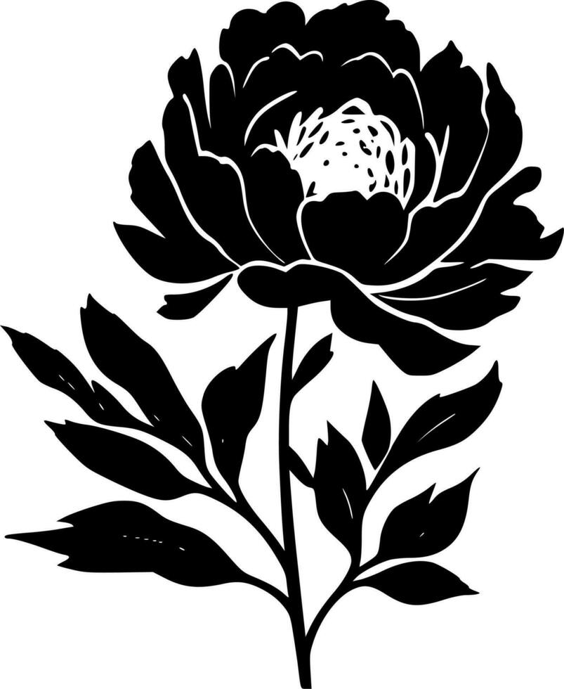 Peony - High Quality Vector Logo - Vector illustration ideal for T-shirt graphic