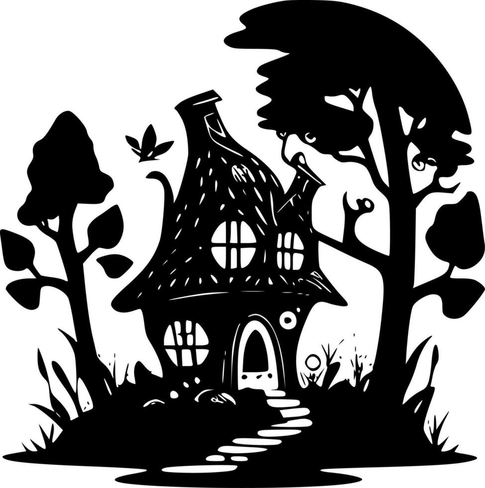 Fairy House - High Quality Vector Logo - Vector illustration ideal for T-shirt graphic