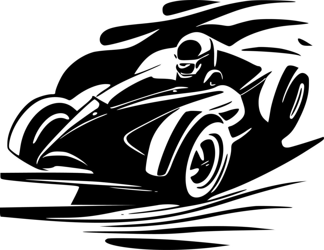 Racing - Minimalist and Flat Logo - Vector illustration