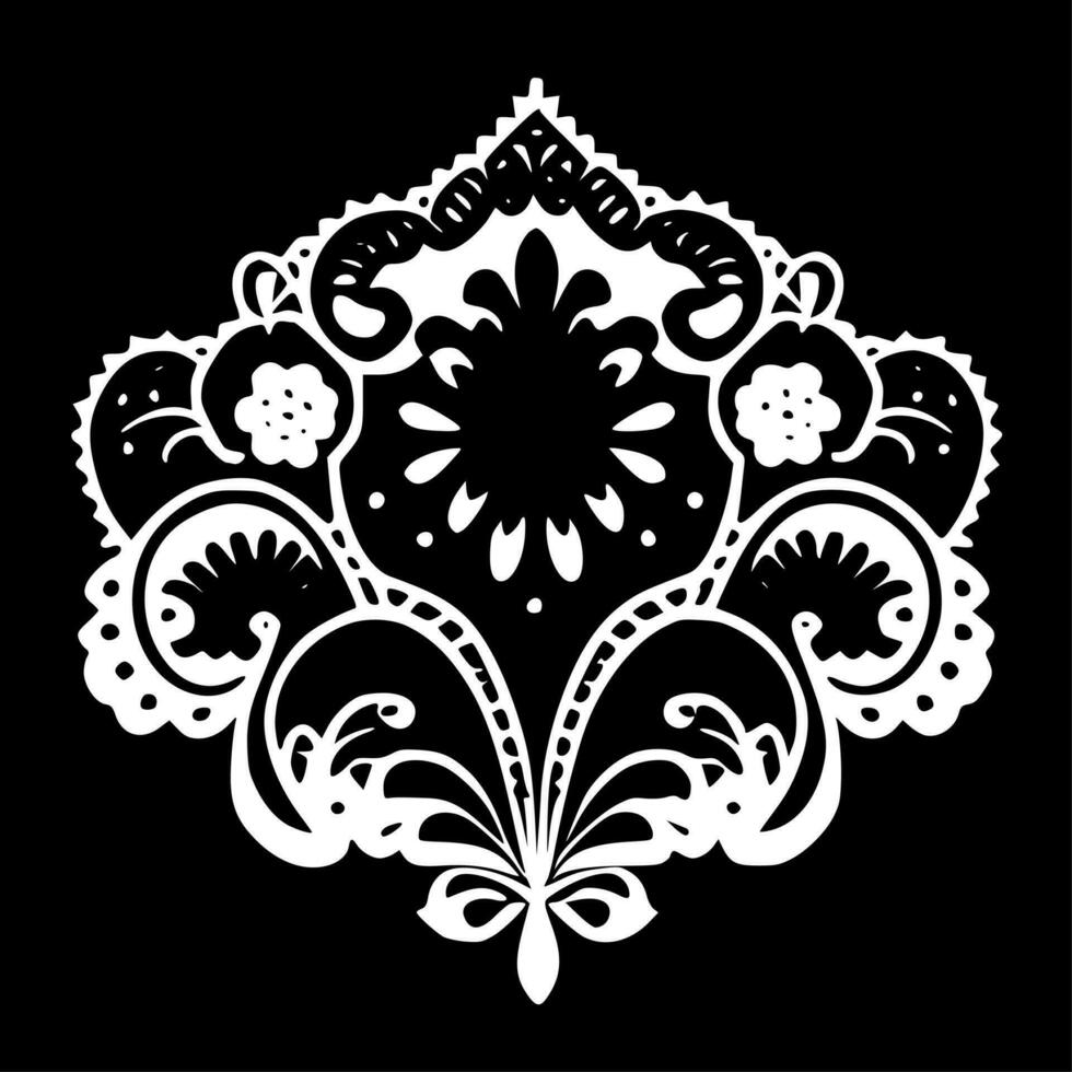 Lace, Black and White Vector illustration