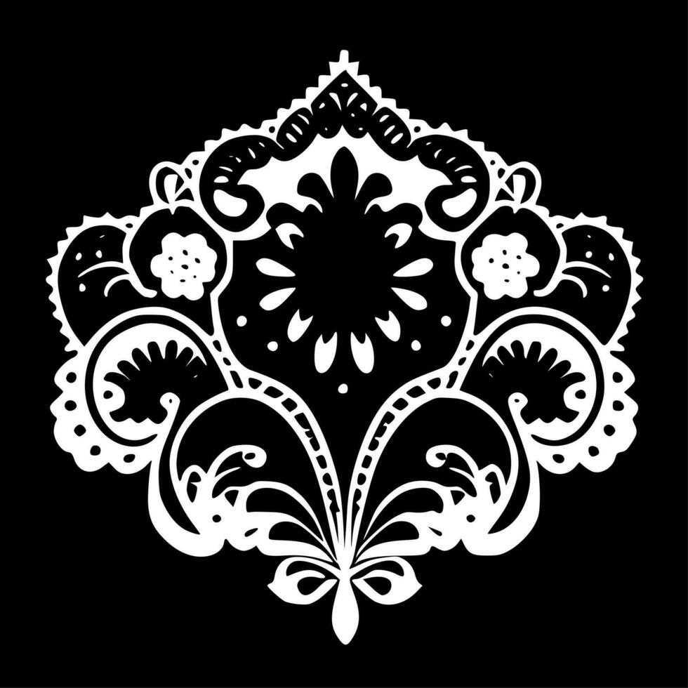 Lace, Black and White Vector illustration