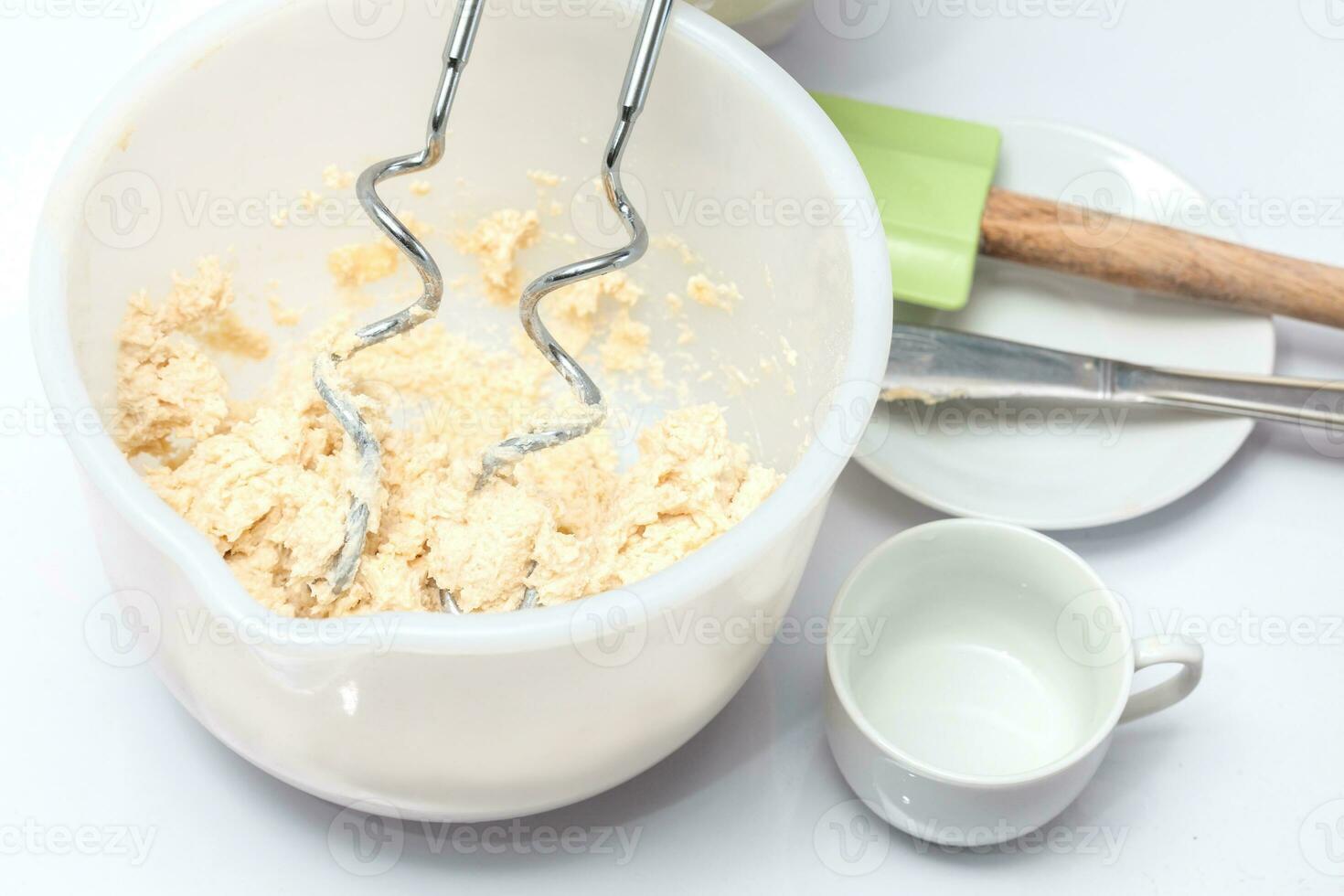 Quiche lorraine dough preparation photo