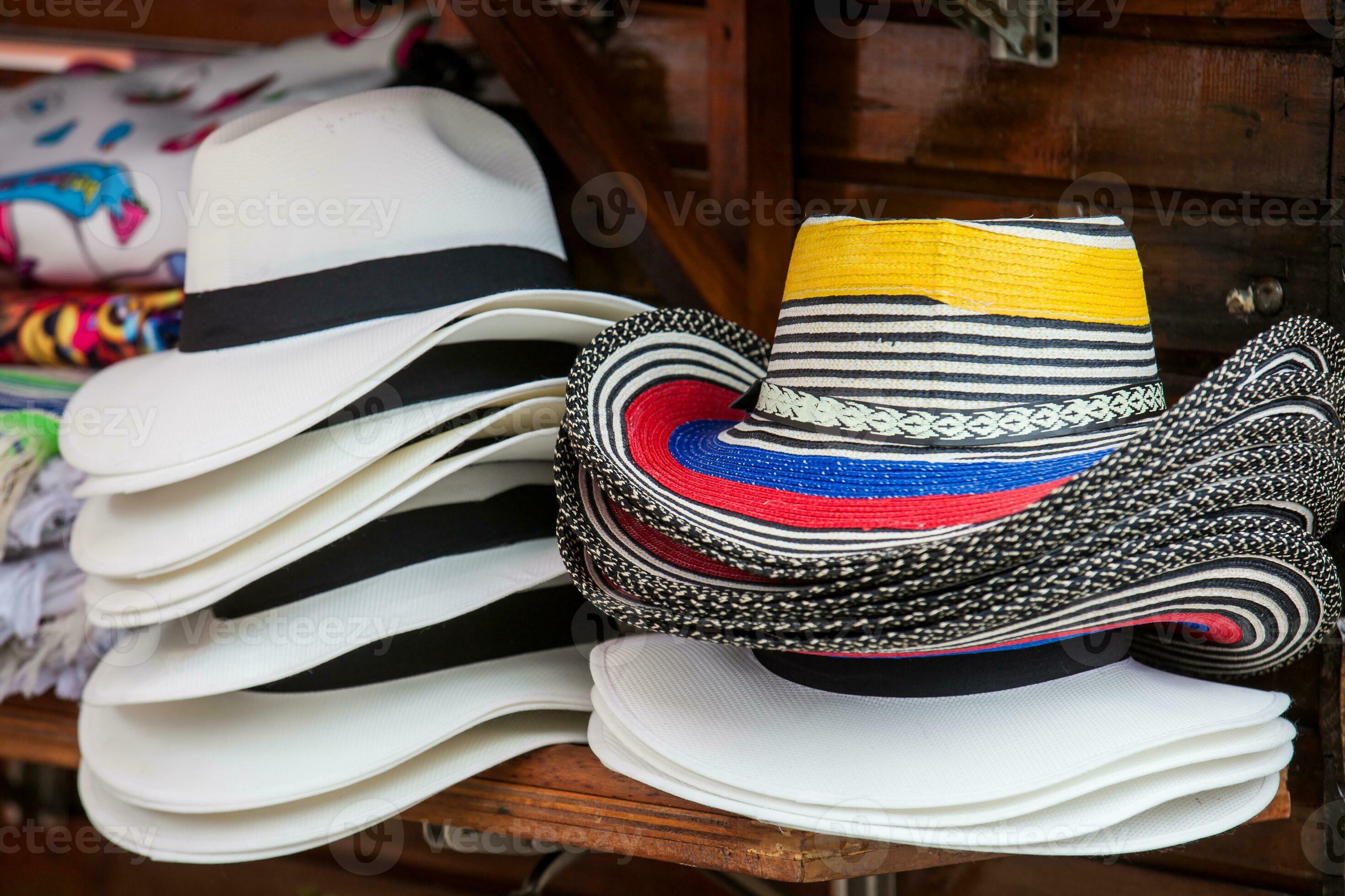 Traditional hats from Colombia called sombrero aguadeno and sombrero  vueltiao 23619452 Stock Photo at Vecteezy