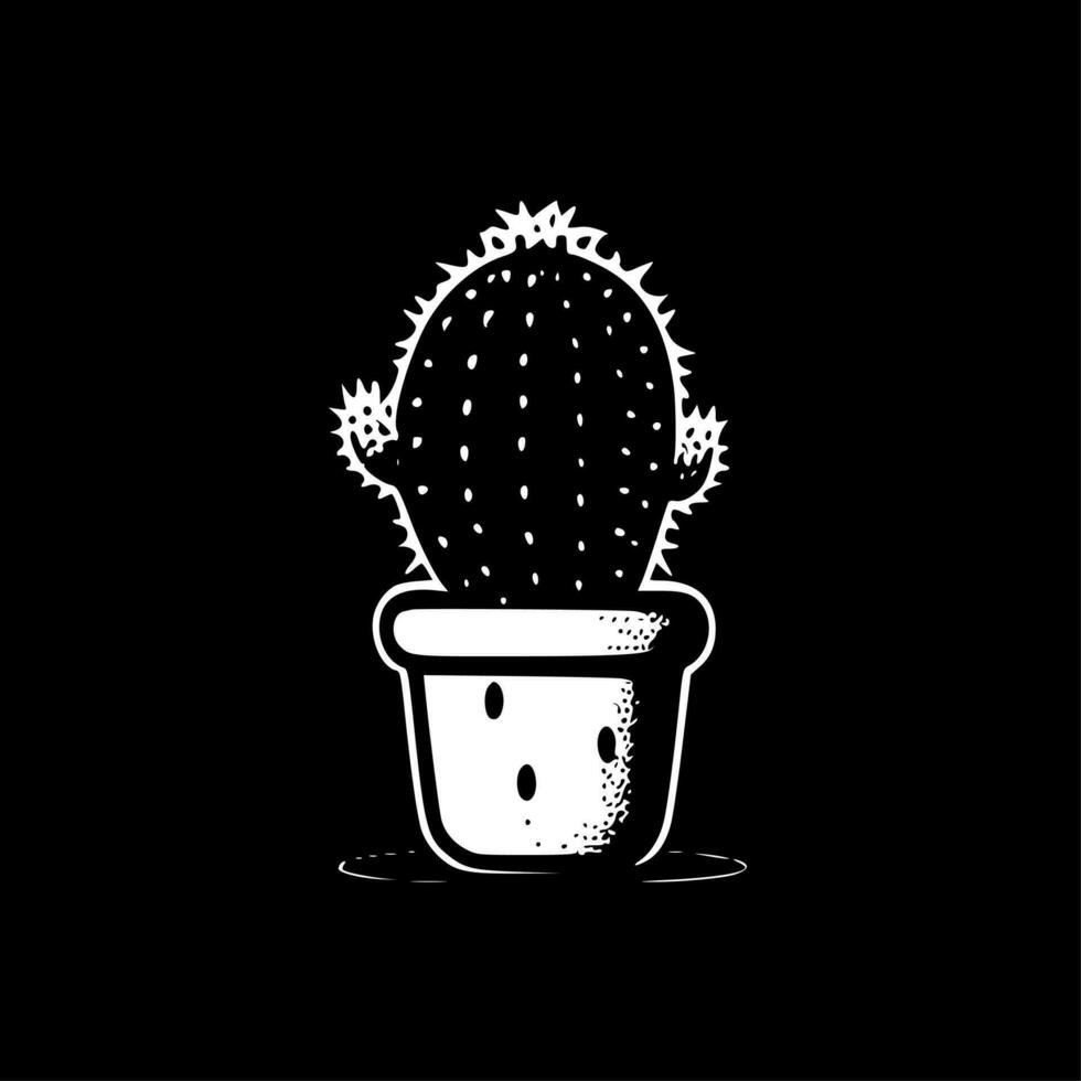 cactus - minimalista y plano logo - vector ilustración