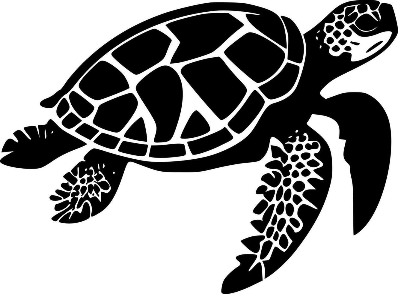 Sea Turtle - High Quality Vector Logo - Vector illustration ideal for T-shirt graphic