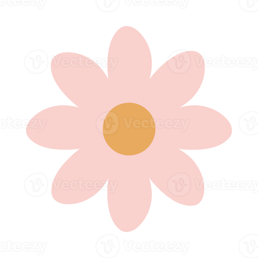 Pink flower springersch png